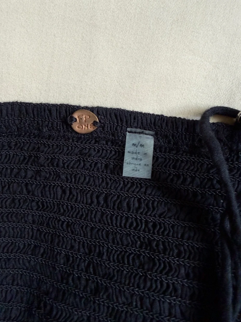 Free People FP One‎ Black Lace Bralette Cami Scalloped Hem M